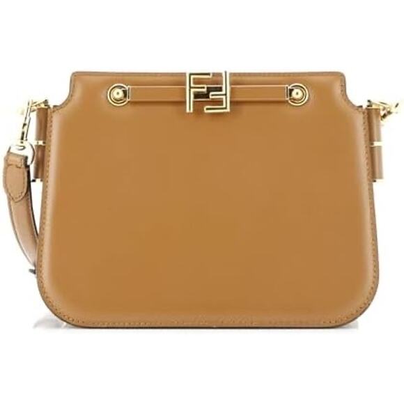 Fendi FF Logo Touch Shoulder Bag - Neutrals NWOT - Picture 1 of 5